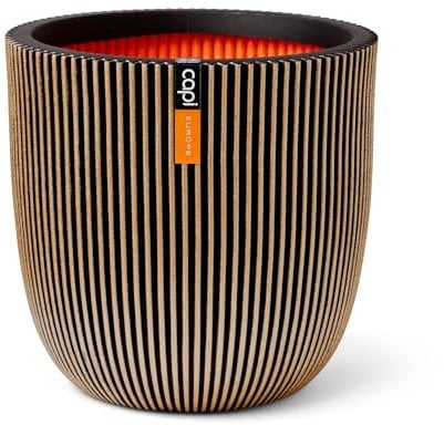 Capi Europe - Pot Boule Groove NL - 54x52 - Or - Ouverture Ø46 - Pot pour Une Utilisation à l'intérieur et à l'extérieur - Incassable - 100% Recyclable - KGVGB935
