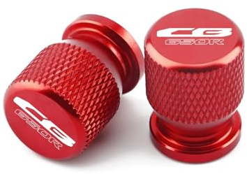 Motorrad Ventilkappen Für Hon@&da CB650R CBR650R CBR 650R CB 650 R Motorrad CNC Zubehör Air Port Abdeckung Reifen Ventil Rad Stem Caps(Red)