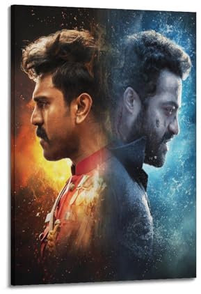 CHxdxge RRR Movie Poster Poster Dekorative Malerei Leinwand Wandkunst Wohnzimmer Poster Schlafzimmer Malerei,Wandkunst Bilddruck Moderne Familienzimmer Dekor 20x30inch(50x75cm)