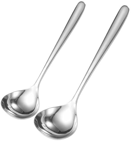 2 Stücke Suppenkelle Edelstahl - Soßenlöffel, Saucenlöffel für Hotel zu Hause Restaurant Küche, Silber