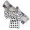 GIMIRO Satin Seidenschal Doppelschichten 150 x 16cm Krawatte Blumen Taillengürtel für Blazer, Mantel, Kleid (Black White Plaid)