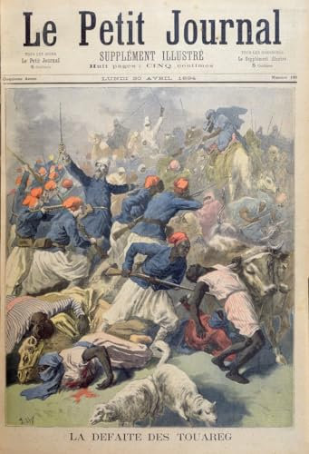 FIKAGXQGT Vintage Leinwand Wandkunst Vintage abstrakte Kunstdrucke Leinwand Wandbild Die Niederlage der Tuareg Titelseite von Le Petit Journal von Frederic Theodore Lix für Heimdekoration 60x90cm