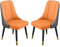 2er Set Braun Leder Hochlehner Esszimmerstühle mit Holzbeinen Moderne Seitenstühle für Esszimmer Elegant und Bequem Esszimmerstuhl Set