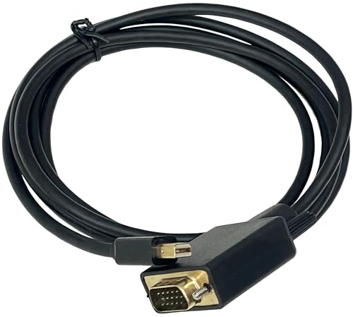 OPAX51 Cable Mini DisplayPort a VGA, Adaptador Conversor Convertidor de Mini DisplayPort a VGA de 1,8 m com patible con la mayoría de portátiles a monitor y proyector
