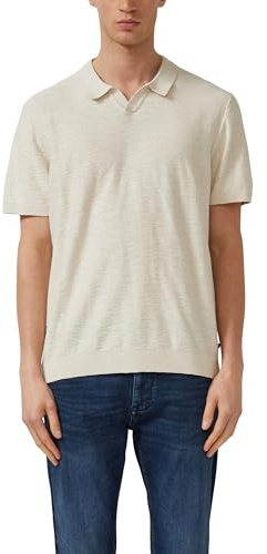s.Oliver Strick-Poloshirt in Flammgarnstruktur