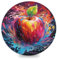 LLONGKT Tappetino per mouse colorato Apple Gaming (20,3 cm), impermeabile, con base antiscivolo e bordo cucito, per ufficio/gaming