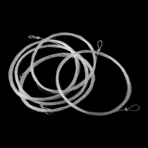 Confezione da 5 fili conici per pesca a mosca, 2,7 m, in nylon, per ruscelli e laghi (4 pezzi)
