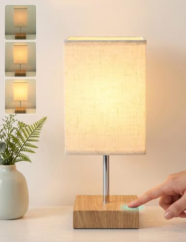 HSLighting Bedside Lamps, Touch Control Table Lamp Square