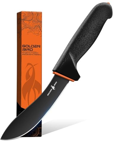 Golden Bird Skinning Knife - Butcher Knives with Non-Slip Handle, Meat Knife with German Stainless Steel, Gift for Men