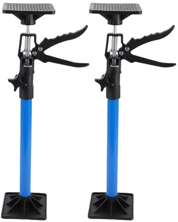 Asixxsix Cabinet Jacks, 40kg Load Capacity Telescopic 50 115cm Adjustable Support Pole, Furniture Lifter with Base Plates for Cabinet Installation and Drywall Lifting
