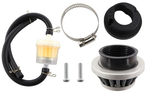 MCHNIC 42mm 43mm 44mm Air Filter & Fuel Line Filter for 33cc 43cc 47cc 49cc 52cc Motovox MVS10 SYX Moto 50cc ATV Quad Scooter Go Kart Moped Dirt Mini Pocket Kids Super Bike Chopper