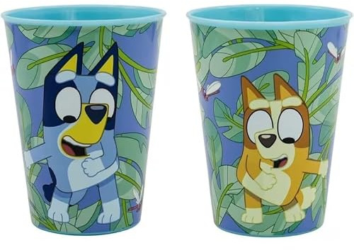 BlueY - Juego de 2 vasos de plástico de 260 ml sin BPA/regalo para niños, producto oficial