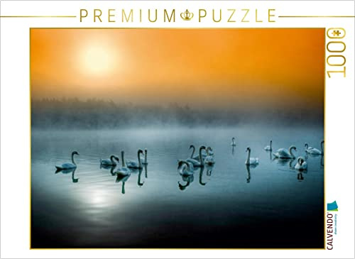 CALVENDO Puzzle Schwanensee bei Teublitz | 1000 Teile Lege-Größe 64 x 48 cm Foto-Puzzle für glückliche Stunden