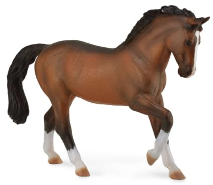 CollectA Warmblood Stallion, Brown Horse Figure | Realistic Collectable Animal Figure for Imaginative Play, Gift for Kids Age 3+