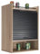 SIMMOB Küchenmöbel Eiche Vorhang Schwarz oder Weiß 4 Fächer 54 x 76,6 x 35,4 cm