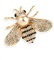 Gleamart Honey Bee Broche Animal Strass Insectes pour Femmes Fille Or