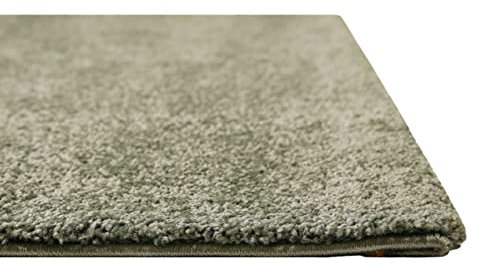 Homie Living Moderner Kurzflor Teppich für Wohnzimmer, Schlafzimmer und Kinderzimmer - LIDO (120 x 170 cm, salbeigrün)