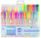 Gurkkst 48 Stück Gelschreiber Gelstifte Set Gel-Stifte für Erwachsene und Schüler Malbücher, Zeichnen und Schreiben(12 Metallic + 12 Glitzer + 12 Neon + 12 WaterChalk)