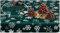GOLDMAR Weihnachtstischdecke Fleckenresistente Schmutzabweisend Zweiseitig Tischdecke Weihnachten Advent - Polyester Rot Grau Elegante Weihnachtstisch Deko (150x300 cm, Dunkelgrün)