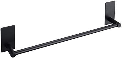 KES Portasciugamani da Bagno Nero Porta asciugamani Adesivo 40CM Porta Salviette Acciaio inossidabile SUS304 Senza foratura Parete, A7000S40-BK