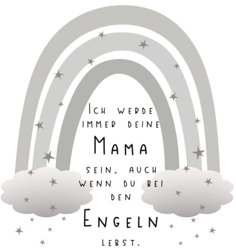 Ich werde immer deine Mama sein, auch wenn du bei den Engeln lebst. Buch Sternenkinder Andenken Fehlgeburt Trauerbewältigung: Erinnerungsalbum mit 100 blanko Seiten zum eintragen