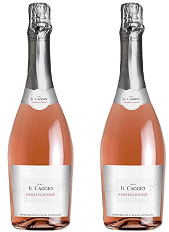Il Caggio Sparkling Rosé Spumante Extra Dry 75cl - Pack of 2 | 11.5% ABV