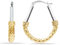 LeCalla Sterling Silver Jewelry Italienische KLEINE zweifarbige ovale Creolen mit Klickverschluss und Diamantschliff für Damen