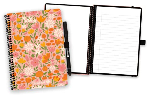BAMBOOK - digitales notizbuch mit stift-A5-Blumen Sommer-Blanko & Liniert - Digital notebook