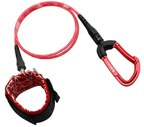 Harilla Freediving Lanyard, gemütlich, Sicherheitsseil für Strömungstauchen/Freediving/Scuba Diving, Rot