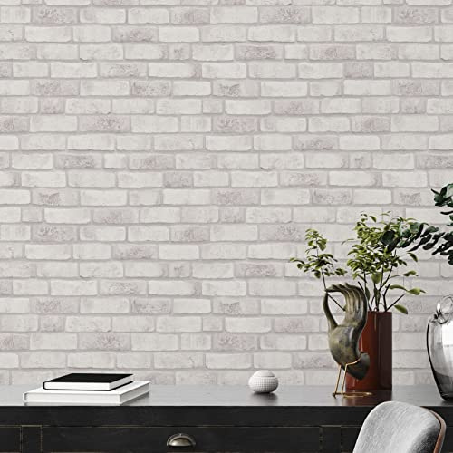 A.S. Création Steintapete Weiß Hellgrau Bricks & Stones 388123 - Vliestapete Steinoptik - 10,05 m x 0,53 m - Made in Germany