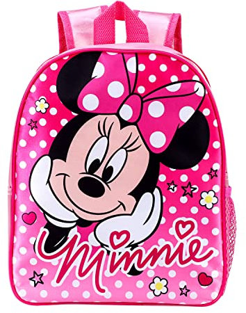 KP Pharma Minnie Mouse Premium Backpack for Kids featuring Dynamic Pink Design