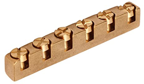 Guitar Roller Nut, 6 String Brass Adjustable Bass Guitar Nut Replacement Parts
