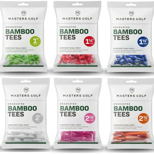 Masters Graduated Bamboo Golf Tees (Pink 2 1/4)