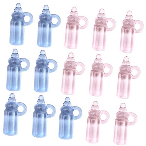 Vaguelly Milchflaschendekore Acryl Party Ornament Rosa Blau Transparent Babyfoto Requisite Vielseitige Dekoration