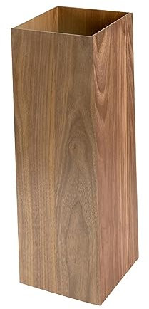 JISADER Portaombrelli in Legno, Base Quadrata, Vaso Porta-ombrelli, Portabastoni da Passeggio, Porta Ombrelli Vintage per Ingresso, Corridoio, Camera, 16x16x50cm, marrone