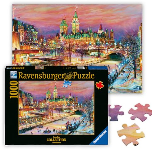 Ravensburger Ottawa Winterlude Festival 1000 Teile Puzzle für Erwachsene - 12000687 - Handwerkliches Werkzeug, Made in Germany, jedes Teil zusammen
