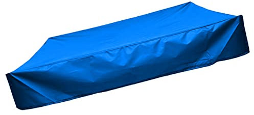 BESPORTBLE Sandkastenabdeckung Quadratisch 150x150cm Blau Faltbar Wetterfest Für Garten Outdoor Schutz Mit Zugseil Für Kleine Sandkästen Und Badewannen