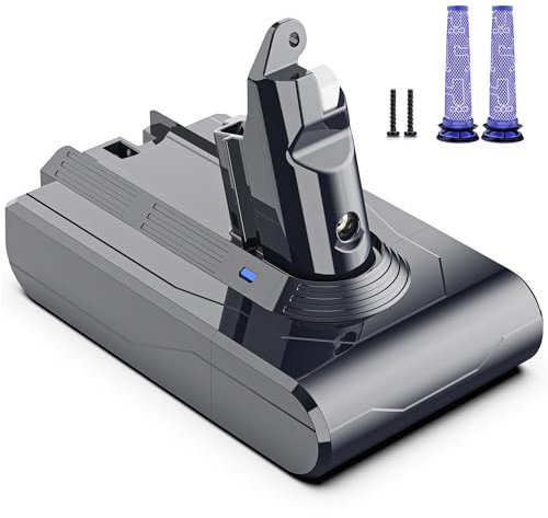 Morpilot 4600mAh Batterie pour Dyson V6 DC62 SV03 DC58 DC59 DC61 DC72 DC74 SV06 SV09 avec 2 Filtres Lavables, 21,6V