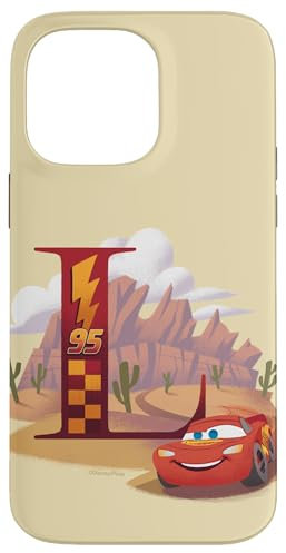 Hülle für iPhone 14 Pro Max Disney & Pixar Alphabet Monogramm Buchstabe L Lightning McQueen