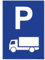 Panneau CombiCraft Parking pour poid lourd, dimension de 21 x 30 cm, en aluminium, pour intérieur et extérieur, résistant aux intempéries