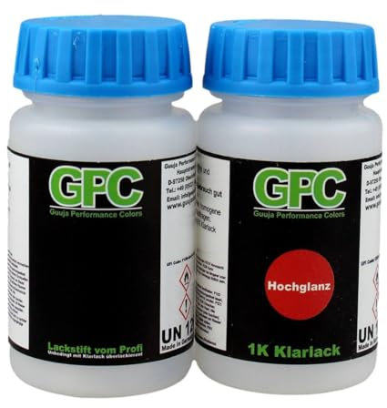 Guuja Pennarello a vernice per ALFA Romeo 408 Magnete Black Pearl vernice trasparente ad asciugatura rapida