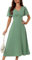 GRACE KARIN Women Bridesmaid Dresses V Neck Casual Dresses A Line Chiffon Graduation Dress Light Green L