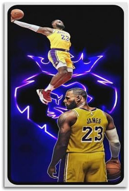 LeBron JamesFamous Film- und Fernsehfiguren, Popmusikfiguren, Poster, Dekoration, Leinwand, Kunstdekoration, Druck, Signaturfoto, Wohnzimmer, Heimdekoration, 40 x 60 cm, ungerahmt, 20