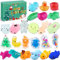 Lubibi Mochi Squishy Adventskalender 2024 - 24 Niedliche Tiere, Leuchtendes Squeeze Spielzeug Weihnachtskalender, 24 Tage Countdown, Überraschende Weihnachtsfeier Geschenke Für Jungen Und Mädchen