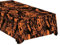 FIESTAS GUIRCA | Gotische Kürbis Tischdecke Schwarz und Orange (137x274 cm) - Tischdekoration für gruselige Halloween-Partys - Ideal für schaurige Feiern - Schwarz, Orange