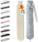 LKH Long Hot Water Bottle with Cover - 2L Extra Long Hot Water Bottle with Faux Fur Washable Cover, Pom Poms - 72CM HotWater Bottle for All Kinds of Pain Relief - Gifts for Women