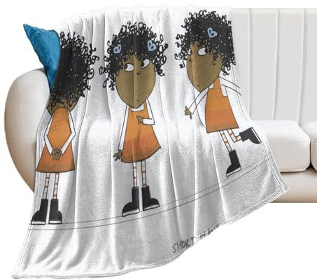 YOUMAN Charlie und Lola Poster, Anime-Großbritannien, Flanelldecke für Couch, Sofa, Fleece-Überwurf, Decken, 300 g/m², Schlafzimmer, Dekoration, für alle Jahreszeiten, 127 x 152,4 cm