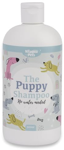 Nilaqua Pets Puppy No Rinse Shampoo 500ml | Baby Fresh Fragrance | Soft & Kind With Vitamin E | Perfect For Younger Dogs With Sensitive Skin | Rinse Free No Water Shampoo For Puppys | Allergen Free