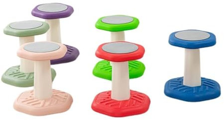 Kids Wobble Chair 6 Pack Flexible Seating Stools for Classroom Sensory Active Desk Chairs for Boys and Girls (Aged 3 12)