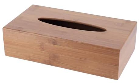 Tendance - Boite à Mouchoirs - Bambou - Salle de Bain - Accessoire Salle de Bain à Poser
